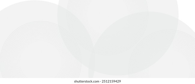 Abstract white glowing geometric lines on gray background. Modern shiny blue circle lines pattern. Futuristic technology concept.