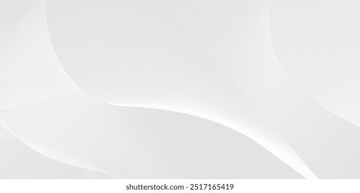 Líneas geométricas brillantes blancas Abstractas sobre fondo gris. Moderno patrón de líneas de círculo azul brillante. Concepto de tecnología futurista