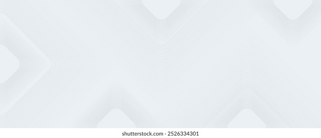 Líneas geométricas brillantes blancas Abstractas sobre fondo gris. Moderno patrón de líneas de círculo azul brillante.