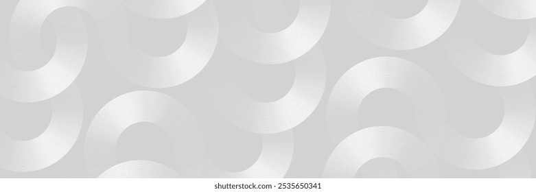 Abstract white glowing geometric lines on gray background. Modern shiny blue circle lines pattern.