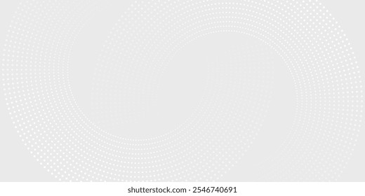 Abstract white glowing geometric lines on gray background. Modern shiny blue circle lines pattern. Futuristic technology concept. Suit for cover, poster,