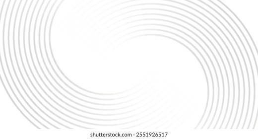 Abstract white glowing geometric lines on gray background. Modern shiny blue circle lines pattern.