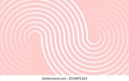 Abstract white glowing geometric lines on a pink background with shiny circular patterns. Ideal for technology-themed covers, posters, banners, and websites. EPS 10.