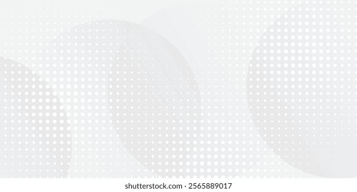Abstract white glowing geometric lines on gray background. Modern shiny blue circle lines pattern. Futuristic technology concept. Suit for cover, poster, banner, brochure, header, website vector