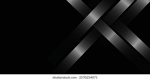 Abstract white glowing geometric lines on dark white background. Modern shiny blue circle lines pattern. Futuristic technology concept. Suit for cover, poster,
