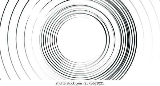 Abstract white glowing geometric lines on gray background. Modern shiny blue circle lines pattern. Futuristic technology concept. Suit for cover, poster, banner, brochure, header, website vector