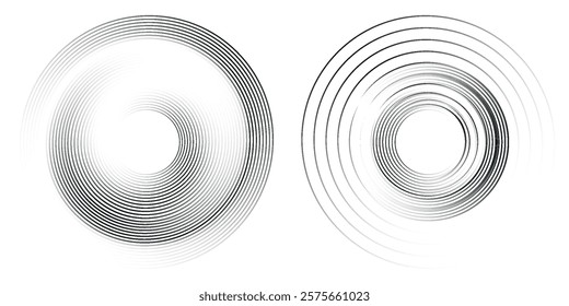 Abstract white glowing geometric lines on gray background. Modern shiny blue circle lines pattern. Futuristic technology concept. Suit for cover, poster, banner, brochure, header, website vector