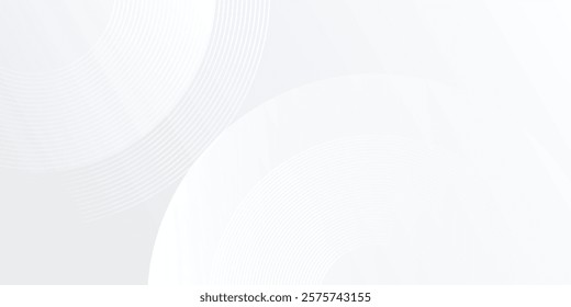 Abstract white glowing geometric lines on gray background. Modern shiny line simple modern design abstract