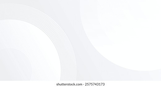 Abstract white glowing geometric lines on gray background. Modern shiny line simple modern design