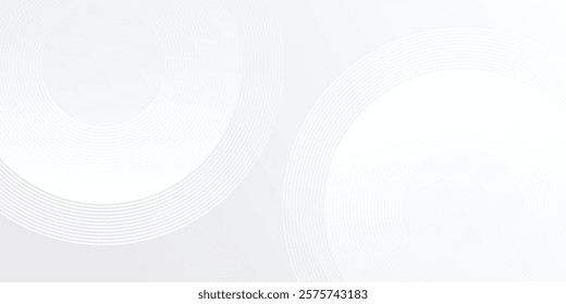 Abstract white glowing geometric lines on gray background. Modern shiny line simple modern