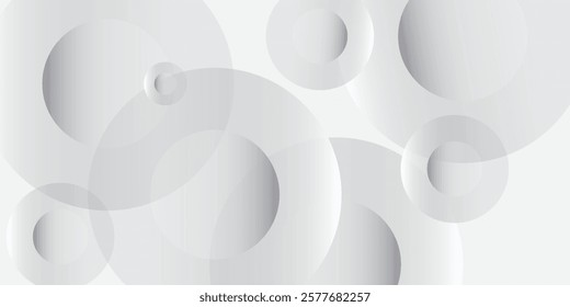 Abstract white glowing geometric lines on gray background. Modern shiny blue circle lines pattern. Futuristic technology concept. Suit for cover, poster,