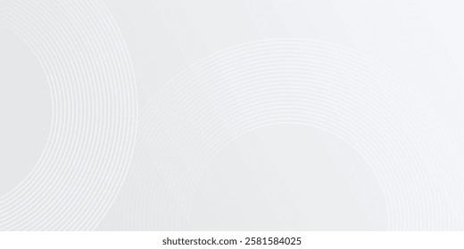 Abstract white glowing geometric lines on gray vector