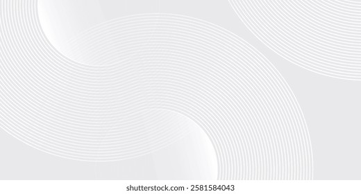 Abstract white glowing geometric lines on gray background design art modern nice