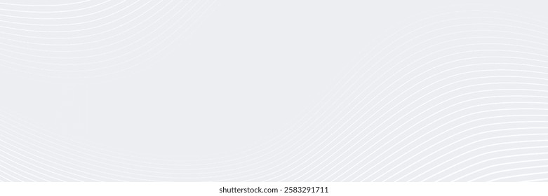 Abstract white glowing geometric lines on gray background. Modern shiny blue circle lines pattern.
