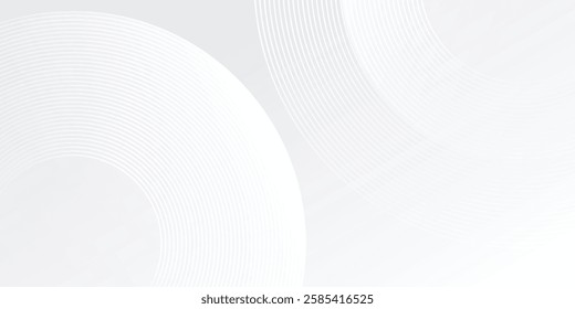 Abstract white glowing geometric lines on gray background simple modern art illustration