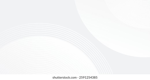 Abstract white glowing geometric lines on gray background. Modern shiny blue circle lines pattern illustration abstract modern simple