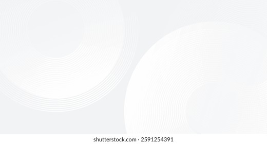 Abstract white glowing geometric lines on gray background. Modern shiny blue circle lines pattern illustration abstract modern