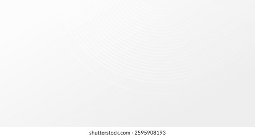 Abstract white glowing geometric lines on gray background. Modern shiny blue circle lines illustration abstract modern simple