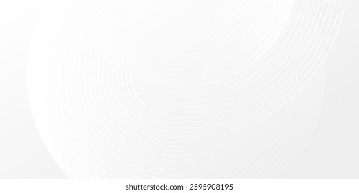 Abstract white glowing geometric lines on gray background. Modern shiny blue circle lines illustration abstract modern