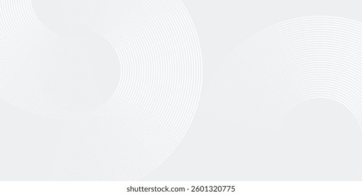 Abstract white glowing geometric lines on gray background. Suit for cover poster simple art