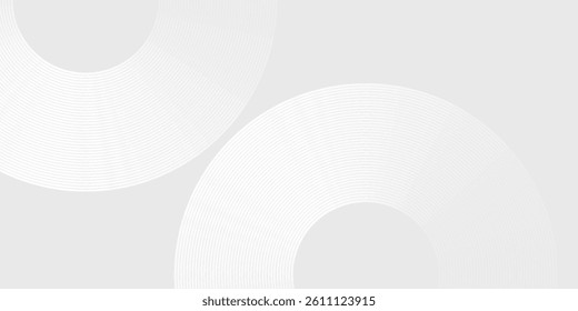 Abstract white glowing geometric lines on gray background art modern abstract