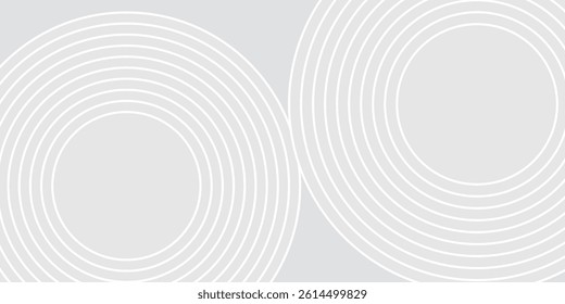 Abstract white glowing geometric lines on gray background. Modern shiny blue circle lines pattern. Futuristic technology concept. Suit for cover, poster, banner, brochure, header, website vector