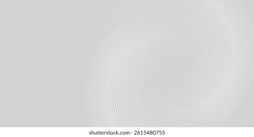 Abstract white glowing geometric lines on gray background. Modern shiny blue circle lines pattern. Futuristic technology concept. vector illustration