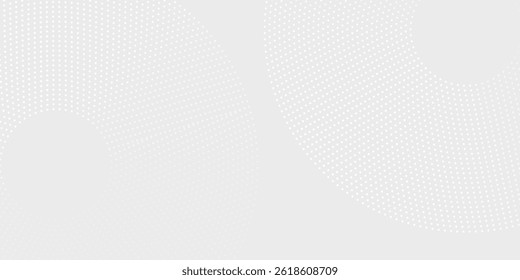 Abstract white glowing geometric lines on gray background. Modern shiny blue circle lines pattern. Futuristic modern illustration