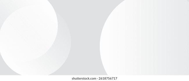 Abstract white glowing geometric lines on gray background. Modern shiny blue circle lines pattern. Futuristic technology concept. Suit for cover, poster, vector