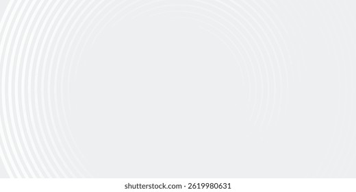 Abstract white glowing geometric lines on gray background. Modern shiny blue circle lines pattern. Futuristic technology concept. vector