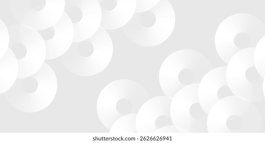 Abstract white glowing geometric lines on gray background. Modern shiny blue circle lines pattern modern simple design abstract