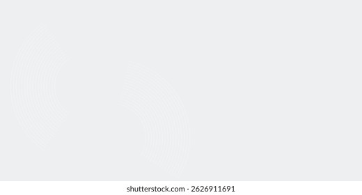 Abstract white glowing geometric lines on gray background. Modern shiny blue circle lines pattern. Futuristic technology concept. Suit for cover, poster, banner, brochure, header, website vector
