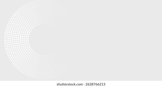 Abstract white glowing geometric lines on gray background. Modern shiny blue circle lines pattern. Futuristic technology concept. Suit for cover, poster,
