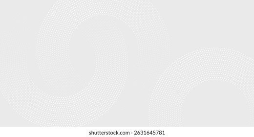 Abstract white glowing geometric lines on gray background. Modern shiny blue circle lines pattern