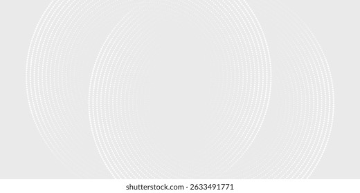 Líneas geométricas brillantes blancas Abstractas sobre fondo gris. Moderno patrón de líneas de círculo azul brillante. Concepto de tecnología futurista. Traje para la cubierta, cartel,