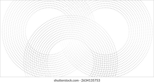 Abstract white glowing geometric lines on gray background. Modern shiny blue circle lines pattern. Futuristic technology concept. Suit for cover, poster,