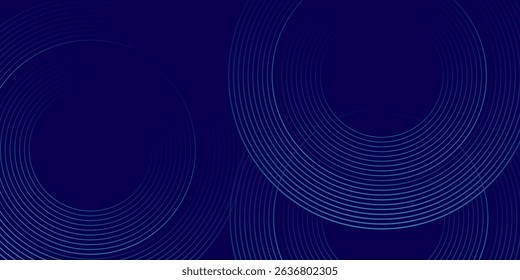 Abstract white glowing geometric lines on gray background. Modern shiny blue circle lines pattern. Futuristic technology concept. Suit for cover
