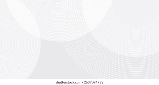 Abstract white glowing geometric lines on gray background. Modern simple art nice