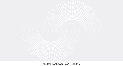 Abstract white glowing geometric lines on gray background. Modern shiny blue circle lines pattern. Futuristic technology modern