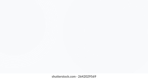 Abstract white glowing geometric lines on gray background. Modern shiny blue circle simple art design art