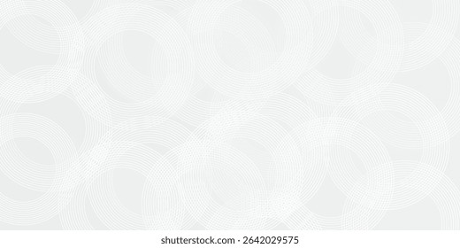 Abstract white glowing geometric lines on gray background. Modern shiny blue circle simple art design art nice lines