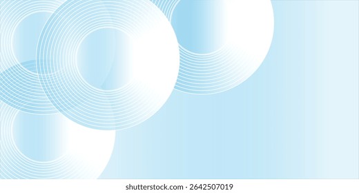 Abstract white glowing geometric lines on gray background. Modern shiny blue circle lines pattern. Futuristic technology concept. Suit for cover, poster, banner, brochure, header, website vector