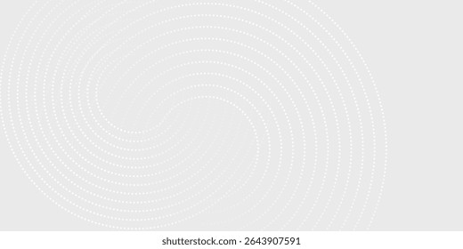 Abstract white glowing geometric lines on gray background. Modern shiny blue circle lines pattern. Futuristic technology concept. Suit for cover, poster,