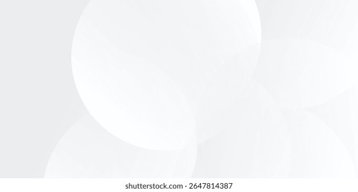 Líneas geométricas brillantes blancas Abstractas sobre fondo gris. Moderno patrón de líneas de círculo azul brillante. Concepto de tecnología futurista. Ilustración vectorial