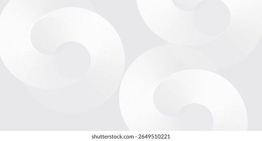 Abstract white glowing geometric lines on gray background. Modern shiny simple abstract modern