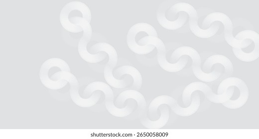 Abstract white glowing geometric lines on gray background. Modern shiny blue circle lines pattern. beautiful and modern curved lines