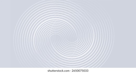 Abstract white glowing geometric lines on gray background. Modern shiny blue circle lines pattern. Futuristic technology concept simple art modern
