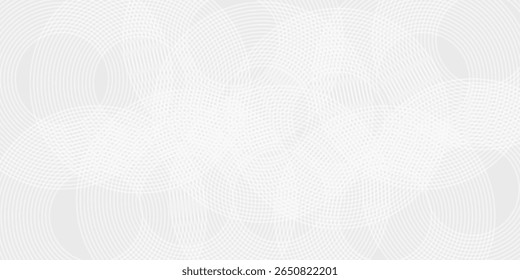 Abstract white glowing geometric lines on gray background. Modern shiny blue circle lines pattern. Futuristic technology concept. Suit for cover, poster, banner, brochure, header, website vector