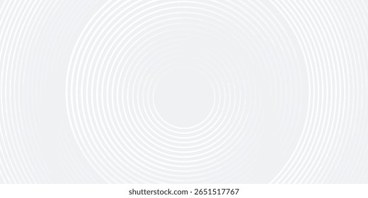 Abstract white glowing geometric lines on gray background. Modern shiny blue circle lines pattern. Futuristic technology concept modern arts