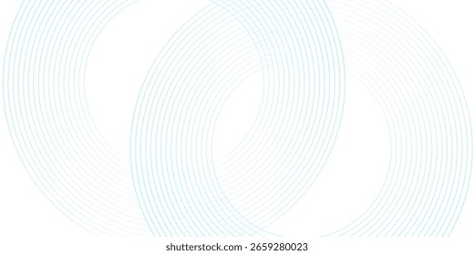 Abstract white glowing geometric lines on gray background. Modern shiny blue circle lines pattern. Futuristic technology concept. Suit for cover